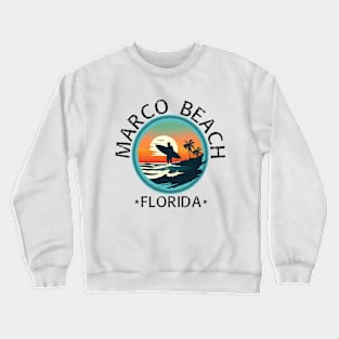 Marco Beach - Florida (with Black Lettering) Crewneck Sweatshirt